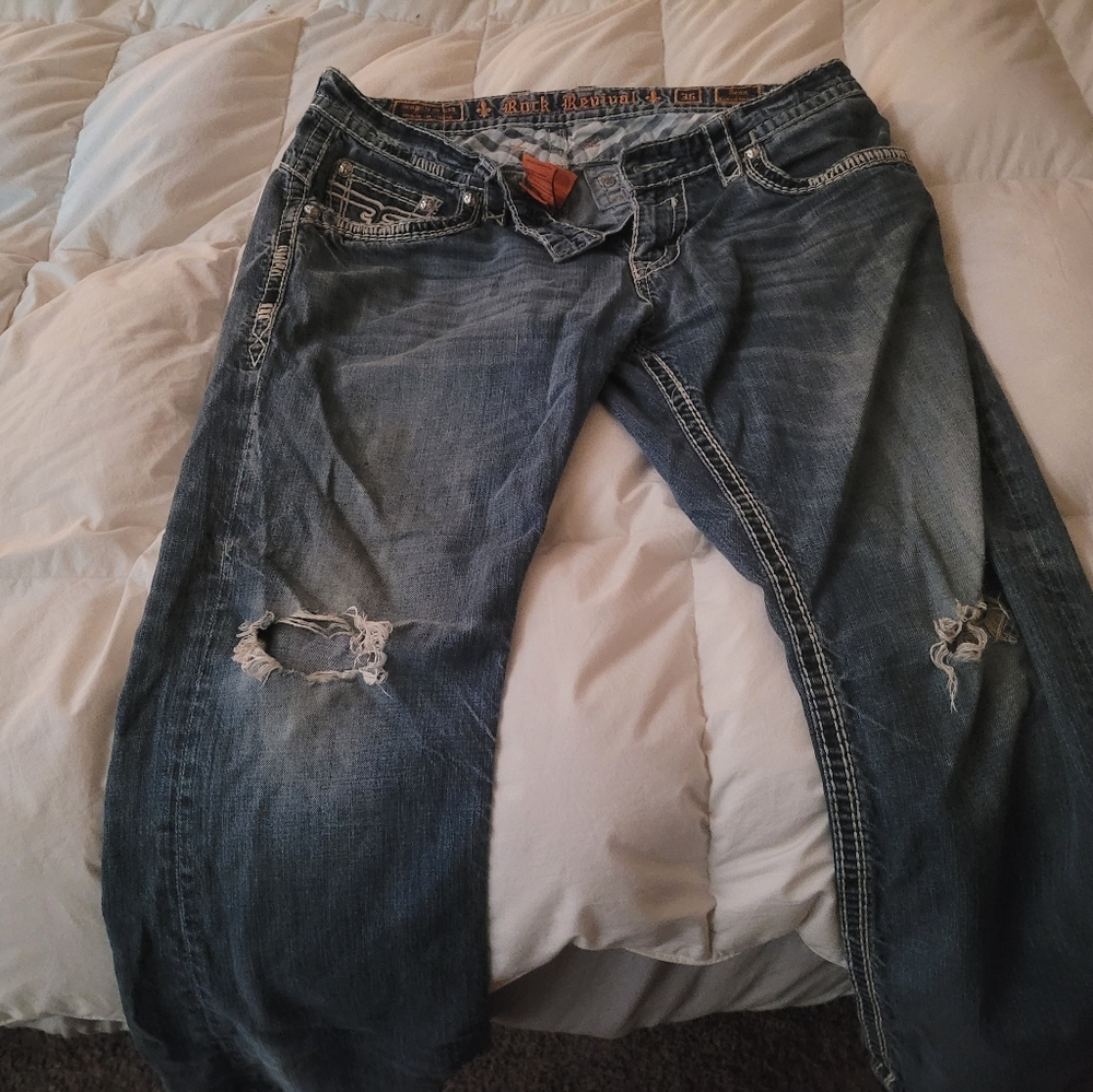 Mens rock revival jeans 36x32